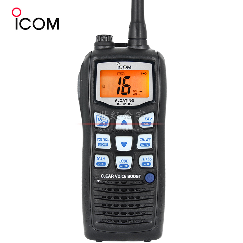 ICOM 艾可慕 IC-M36 海事手持对讲机 VHF甚高频 IPX7防