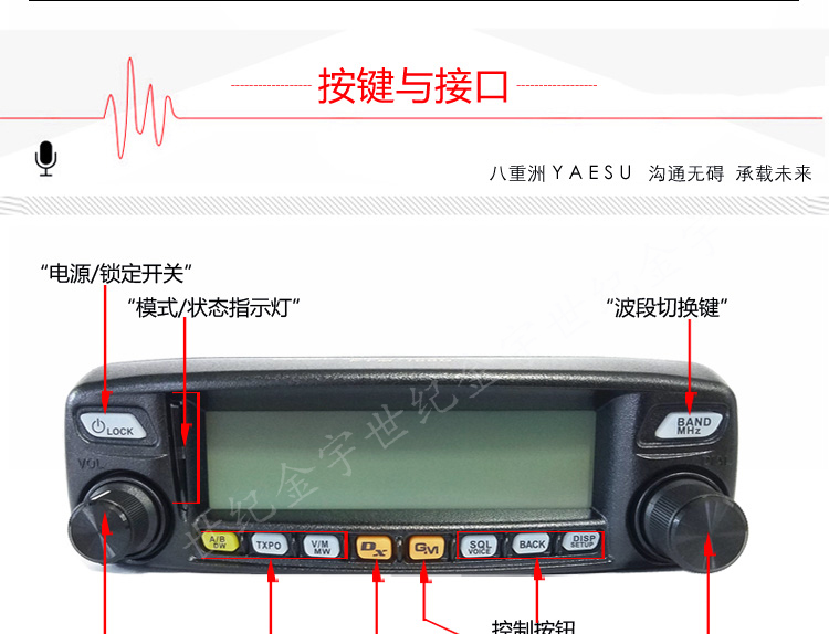 YAESU 八重洲FTM-100DR数模车载电台对讲机GPS双频段_北京世纪金宇通讯 